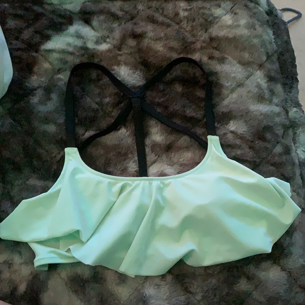 pink mint green bikini top
